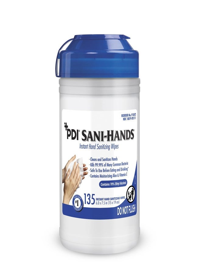 PDI SaniHands ALC Antimicrobial Alcohol Gel Hand Wipe, 135 Per Canister - Image 1